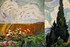 Top Met Paintings After 1860 03-2 Vincent van Gogh Wheat Field with Cypresses Close Up